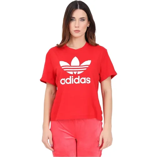 Rotes Adicolor Better Scarlet Damen Oversized T-Shirt , Damen, Größe: S - adidas Originals - Modalova