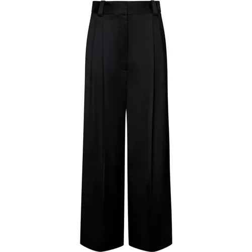 Trousers with Covered Closure and Relaxed Leg , female, Sizes: M - Khaite - Modalova