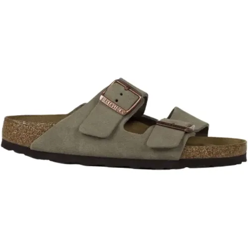 Arizona Leather Slides , female, Sizes: 12 UK, 3 UK, 6 UK, 11 UK, 5 UK, 9 UK, 8 UK, 4 UK, 10 UK, 7 UK - Birkenstock - Modalova