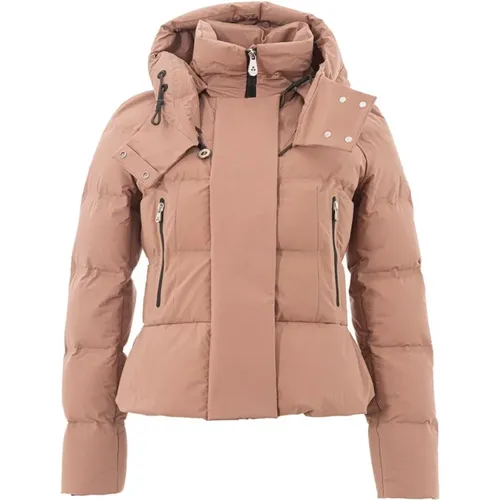 Rosa Baumwolljacke & Mantel , Damen, Größe: L - Peuterey - Modalova