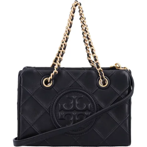 Gepolsterte Schwarze Umhängetasche , Damen, Größe: ONE Size - TORY BURCH - Modalova