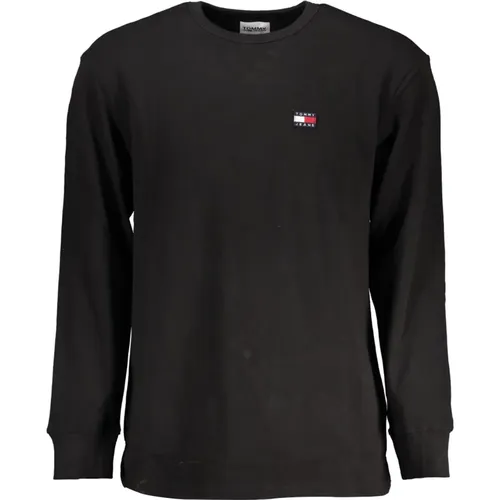 Langarm Logo T-Shirt Schwarz - Tommy Hilfiger - Modalova