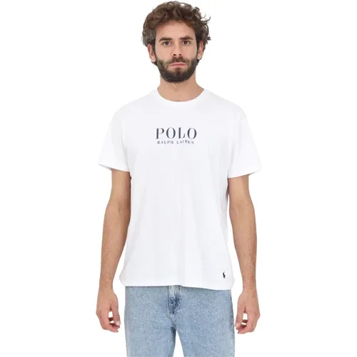 Herren Weißes T-Shirt mit Logo-Print , Herren, Größe: XS - Ralph Lauren - Modalova