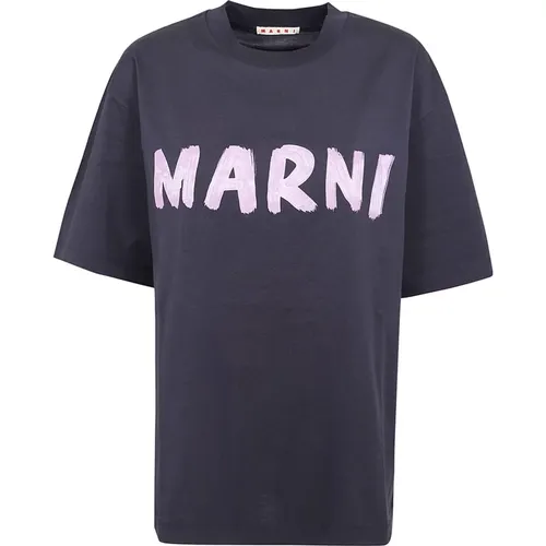 L2B99 Blublack T-Shirt , female, Sizes: 2XS, S - Marni - Modalova