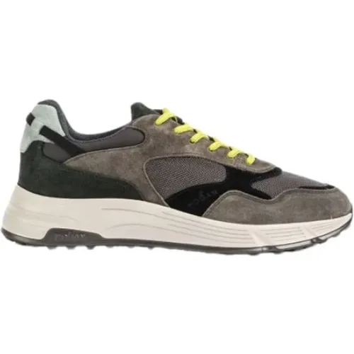 Hyperlight Sneakers with Grey and Black Accents , male, Sizes: 6 UK, 10 UK, 9 1/2 UK, 11 UK, 7 UK - Hogan - Modalova