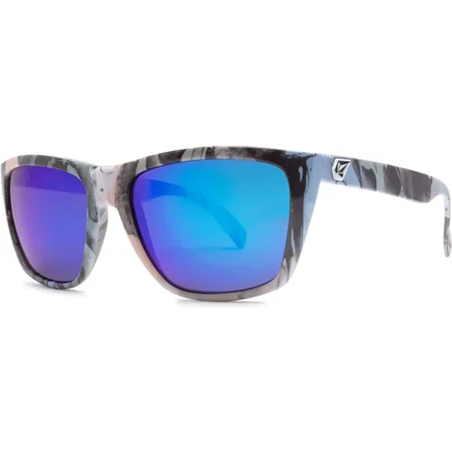 Plasm Skulls Blue Mirror Sonnenbrille - Volcom - Modalova