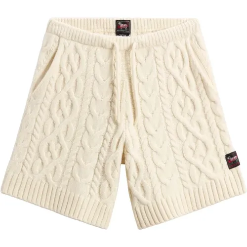 Cable Knit Drawstring Shorts , Herren, Größe: M - Woolrich - Modalova