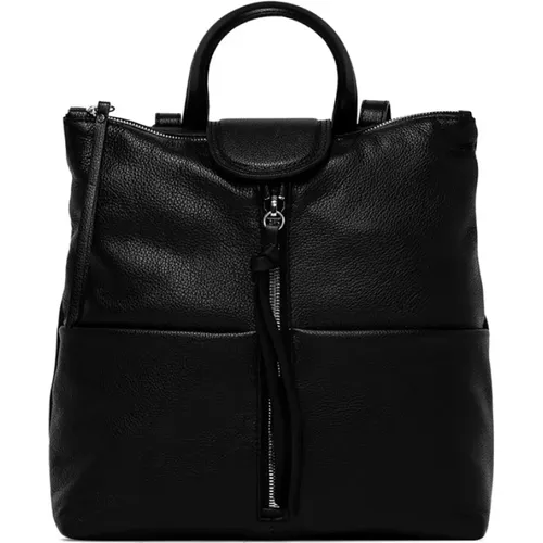 Hammered Leather Backpack with Chic Style , female, Sizes: ONE SIZE - Gianni Chiarini - Modalova