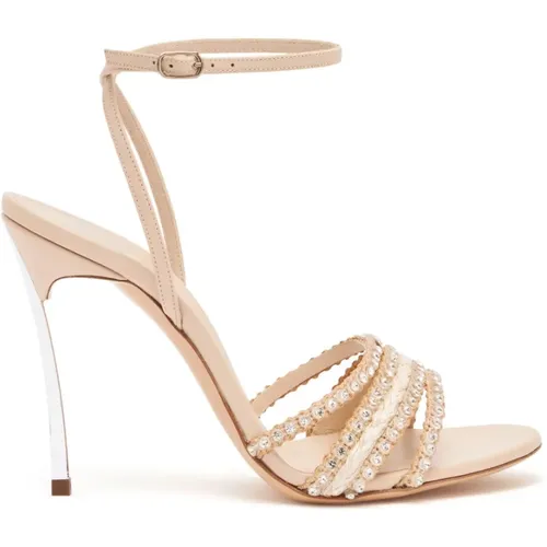 Raffia Strass Sandalen,Sandals - Casadei - Modalova