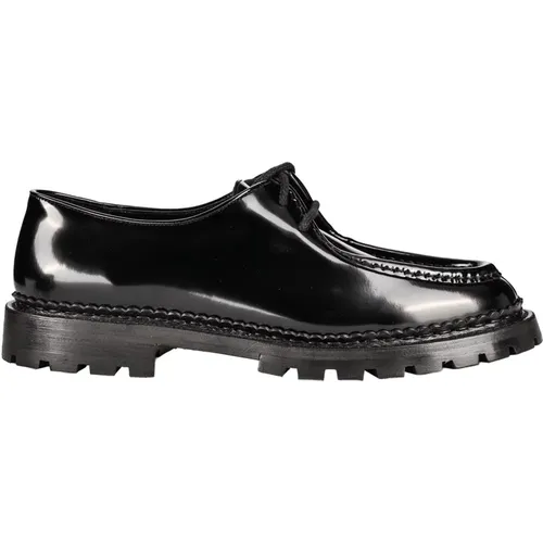 Patent Leather Lace-Up Shoes , male, Sizes: 6 UK, 7 UK - Saint Laurent - Modalova