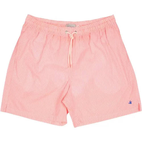 Fluorescent Orange/White Swimwear , male, Sizes: S, L, M, XS - Brooksfield - Modalova