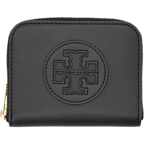 Leather Zip Wallet Ella Bio , female, Sizes: ONE SIZE - TORY BURCH - Modalova