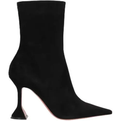 Suede Boots with Iconic Hourglass Heel , female, Sizes: 3 UK, 4 UK - Amina Muaddi - Modalova