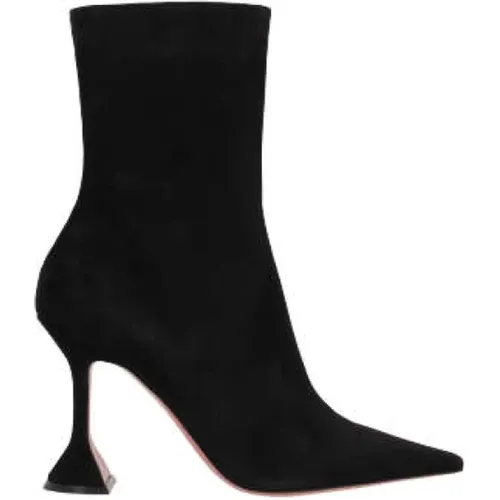 Suede Boots with Iconic Hourglass Heel , female, Sizes: 7 UK, 5 UK, 3 UK, 4 1/2 UK, 4 UK - Amina Muaddi - Modalova