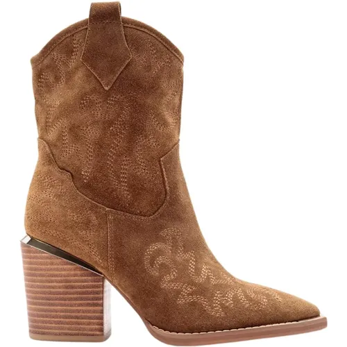 Pointed Toe Leather Ankle Boots , female, Sizes: 5 UK, 9 UK - Alma en Pena - Modalova