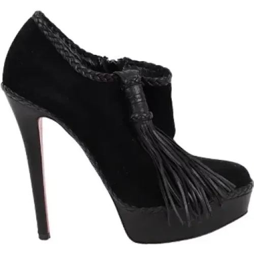 Pre-owned Suede boots , female, Sizes: 3 UK - Christian Louboutin Pre-owned - Modalova