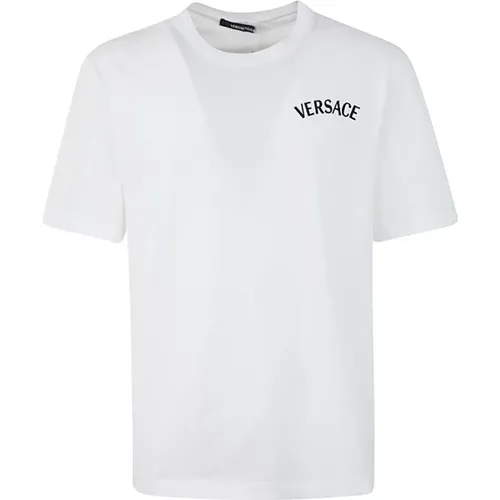 Milano Stamp Print Jersey T-Shirt , Herren, Größe: XL - Versace - Modalova