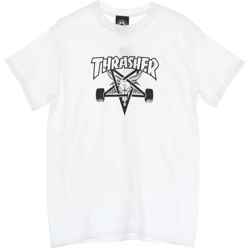 Skate Goat Tee Weiß/Schwarz , Herren, Größe: XL - Thrasher - Modalova