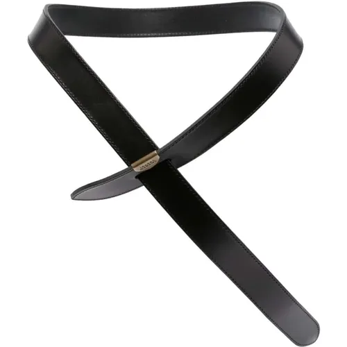 Engraved-Logo Leather Belt with Slit Detailing , female, Sizes: S, L, M - Isabel marant - Modalova