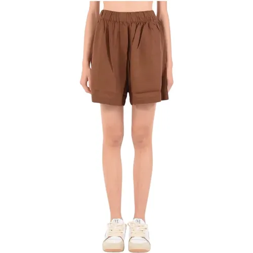 Leinen-Shorts mit elastischem Bund , Damen, Größe: S - Hinnominate - Modalova