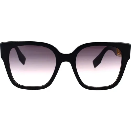 Glamorous Square Sunglasses with Motif , unisex, Sizes: 54 MM - Fendi - Modalova