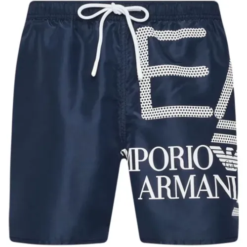 Blaues Kostüm mit Seitenlogo - Emporio Armani EA7 - Modalova