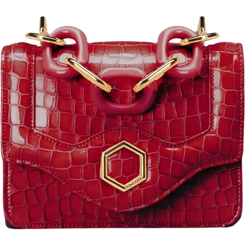 Iconic Small Tiffany Leather Bag with Cocco Print , female, Sizes: ONE SIZE - Hibourama - Modalova