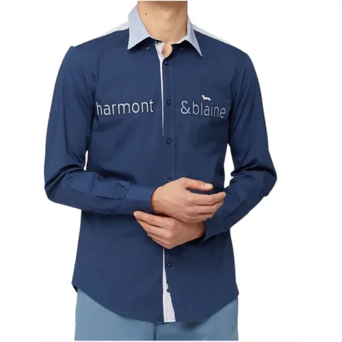 Cotton Logo Lettering Shirt , male, Sizes: L, S, 3XL, 2XL, M, XL - Harmont & Blaine - Modalova