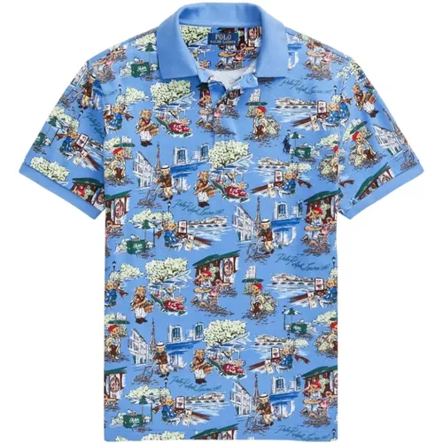 Graphic Print Polo Bear T-shirt , male, Sizes: L, M - Ralph Lauren - Modalova