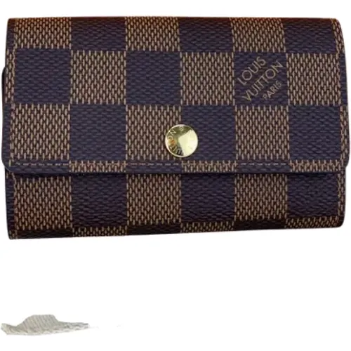 Damier Ebene Coated Canvas Key Holder , female, Sizes: ONE SIZE - Louis Vuitton - Modalova