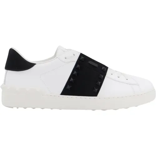 Leder-Sneakers mit kontrastierendem Band , Herren, Größe: 43 EU - Valentino Garavani - Modalova