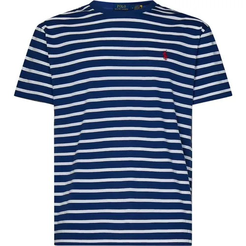 Blaue Gestreifte Polo T-shirts für Herren , Herren, Größe: L - Polo Ralph Lauren - Modalova