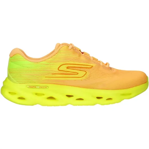 Neongelber Swirl Tech Speed Sneaker , Damen, Größe: 36 EU - Skechers - Modalova