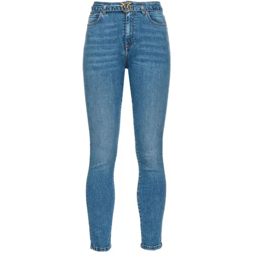 Cropped Jeans , Damen, Größe: W31 - pinko - Modalova