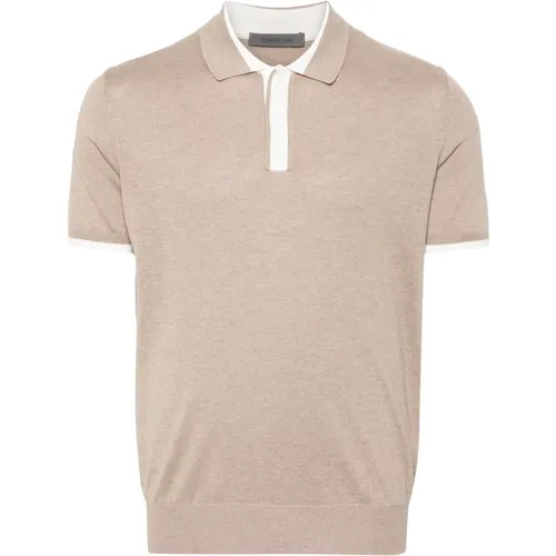 Casual Polo Shirt in Silk/Cotton , male, Sizes: 3XL, 2XL - Corneliani - Modalova