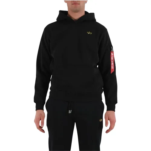 D Logo Hoodie mit Fronttasche , Herren, Größe: 2XL - alpha industries - Modalova