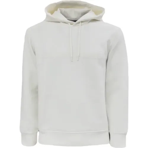 Weiße Kapuzenpullover mit Logo-Schriftzug - Emporio Armani - Modalova