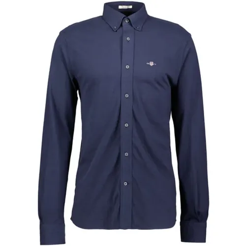 Reg Jersey Pique Shirt , male, Sizes: 2XL, S, 4XL, M, L, XL, 3XL - Gant - Modalova