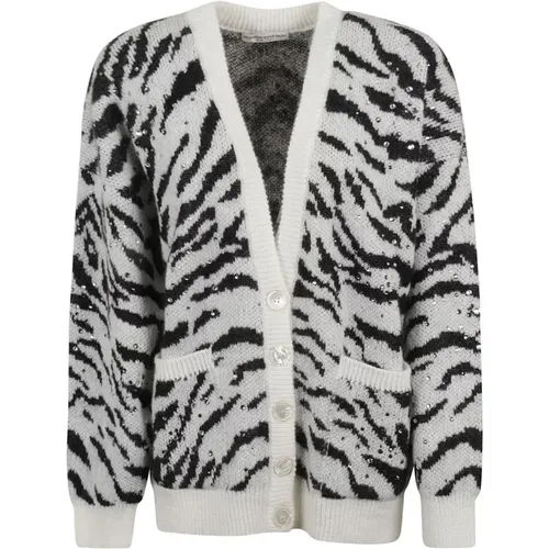 Zebra Strickjacke Ss24 - Alessandra Rich - Modalova