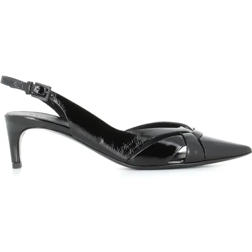 Pointed Toe Leather Pumps , female, Sizes: 5 1/2 UK, 4 UK, 8 UK - DEL Carlo - Modalova