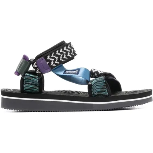 Schwarze Depa Sandalen mit Logo - Suicoke - Modalova