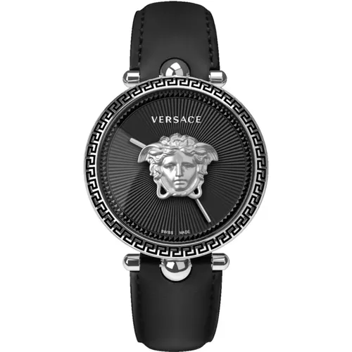 Palazzo Empire Leather Watch , female, Sizes: ONE SIZE - Versace - Modalova