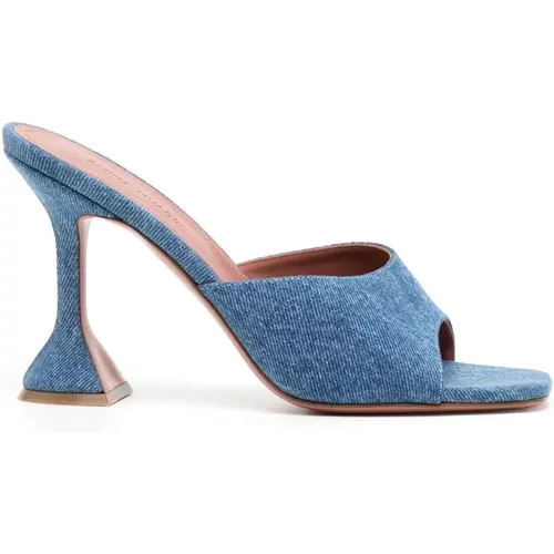 Denim Mules Amina Muaddi - Amina Muaddi - Modalova