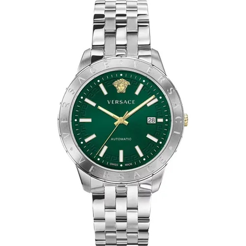 Automatische Grüne Stahl Uhr - Versace - Modalova