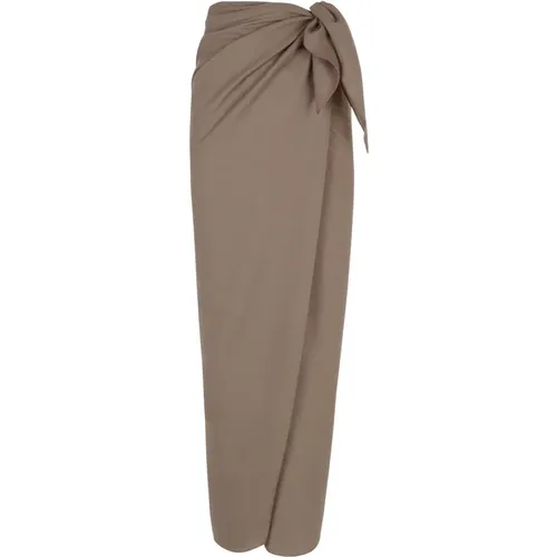 Premium Wool Wrap Skirt Mink , female, Sizes: XL, 2XL - Cortana - Modalova