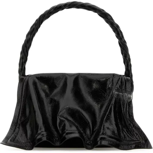 Stilvolle Schwarze Lederhandtasche - Y/Project - Modalova