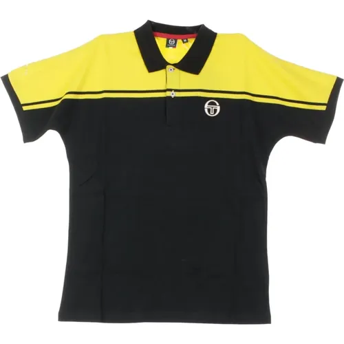 Polo mit kurzen Ärmeln in Schwarz/Senf - Sergio Tacchini - Modalova