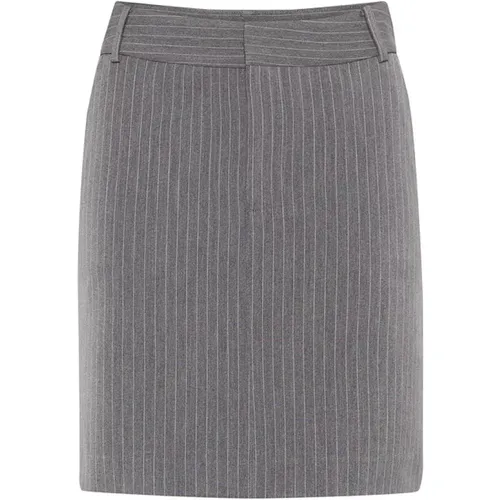 Classic Pinstripe Skirt Short Length , female, Sizes: S, M, 2XL, XL, L - Gestuz - Modalova