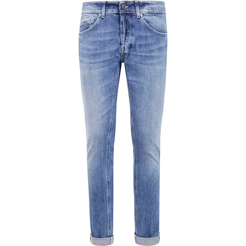 Blaue Denim Stretch Jeans , Herren, Größe: W31 - Dondup - Modalova