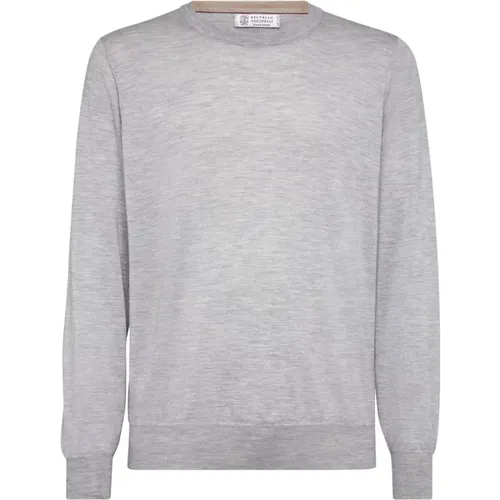Cashmere Silk Light Sweater , male, Sizes: 2XL, XL - BRUNELLO CUCINELLI - Modalova